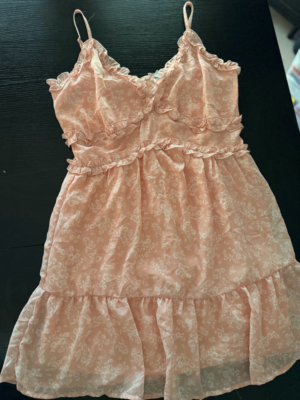 Charlotte Russe Pink Floral Ruffle Sundress